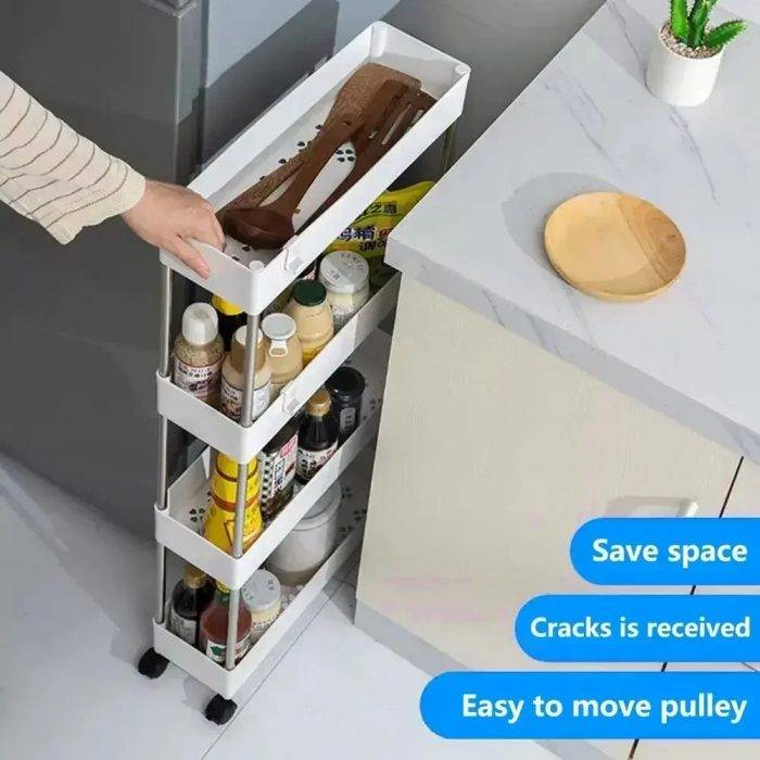 Narrow Type Multi Purpose Gap Storage Trolly Rack